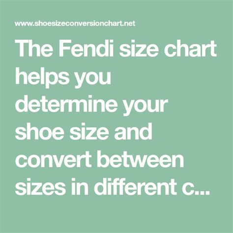 Fendi size guide pdf